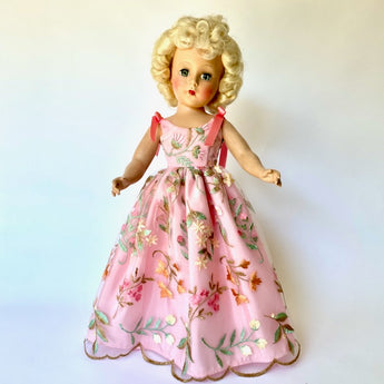 Gigi Mother's Day - Pink Taffeta Gown with Embroidered Overlay