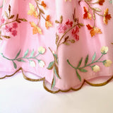Gigi Mother's Day - Pink Taffeta Gown with Embroidered Overlay