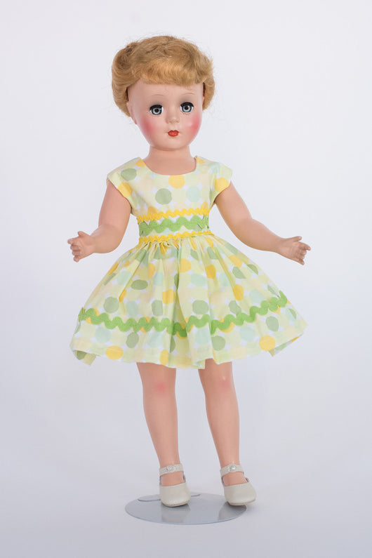 Gigi Doll - Short Dot Dress with Ric Rack Trim
