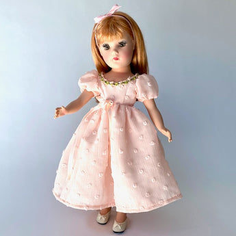 Dress - Pink chiffon Dot