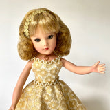 LE Doll - Beautiful Green eyed Blond in Vintage Gold Lace Dress