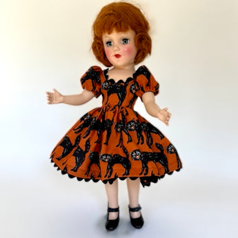 Dress - Black Cats and Ric Rac Fun - Vintage Mary Hoyer