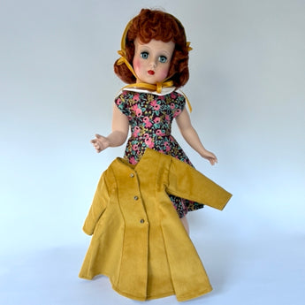 Gigi - Gold Corduroy Hat, Coat and Dress