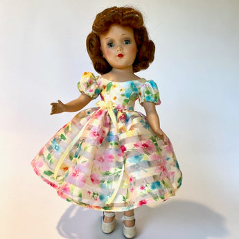 Mary's Ribbon Striped Easter Dresses - Short Dress with Puff Sleeves