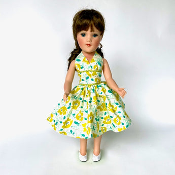 Dress - Cotton floral halter dress for Mary Hoyer Playdoll